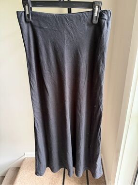 Abercrombie & Fitch Black Linen Maxi Skirt - with Liner - XSmall Tall